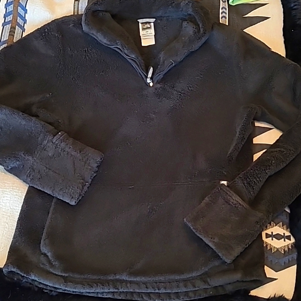 Women's North Face Black Fleece Pullover Jacket Size Medium